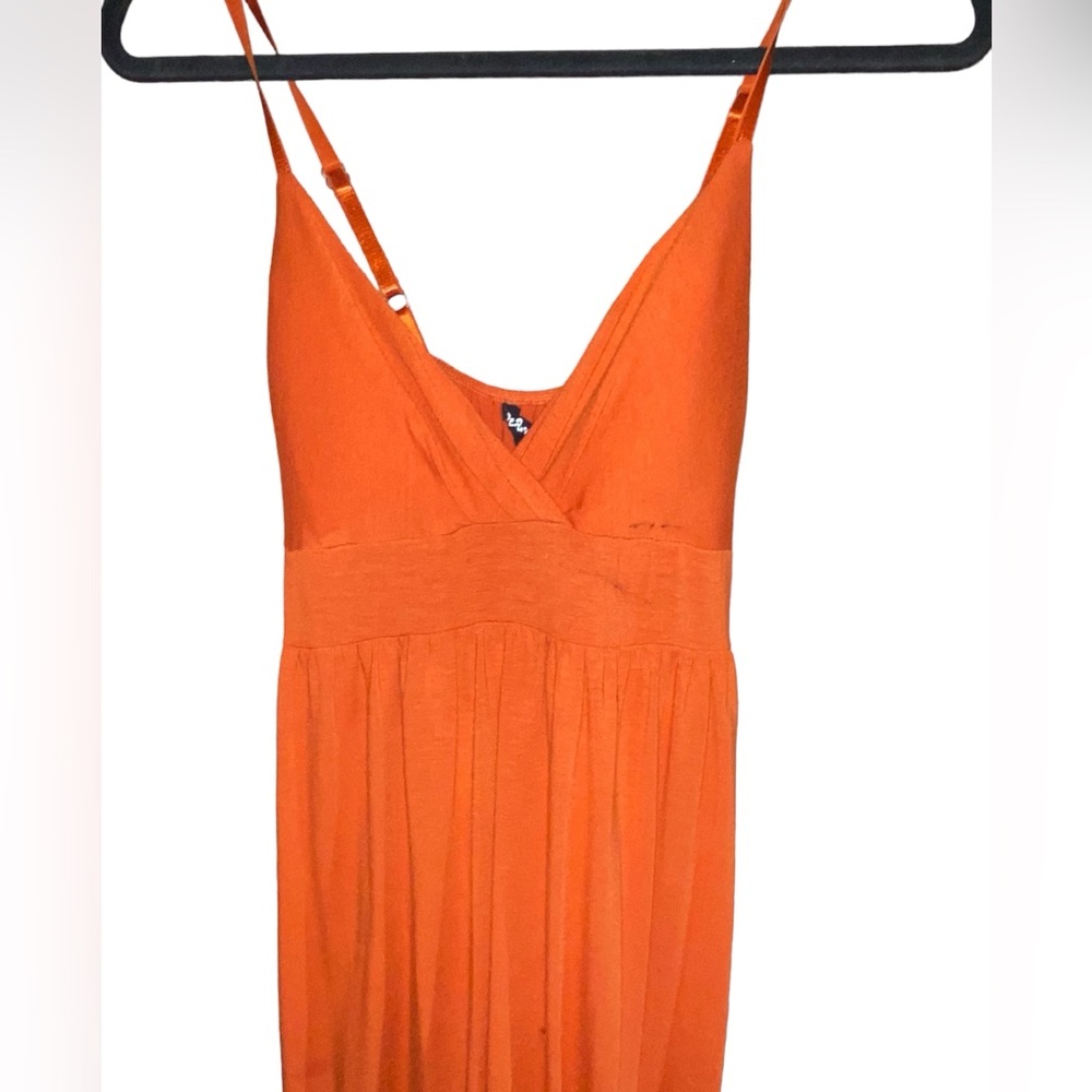 Cute spaghetti strap orange sundress